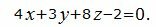 Дано уравнение плоскости 2x 3y 4z 3 0 этой плоскости будет параллельна прямая
